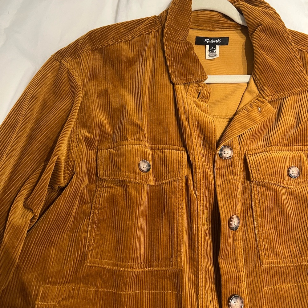 Madewell Corduroy Shirt Jacket in Camel / Rust Womens Medium - Picture 3 of 12
